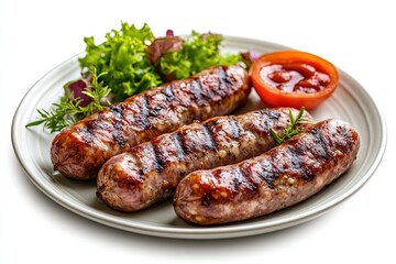 German bratwurst sausages isolated