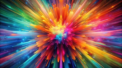 Obraz premium Explosion of Color in Vibrant Abstract Background
