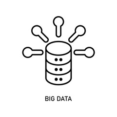 Icon a big data, isolated against a clean background.