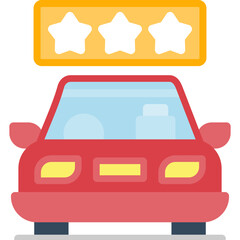 Taxi Driver Rating Flat Icon