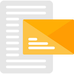 Obraz premium Cover Letter Flat Icon
