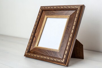 Premium Wooden Photo Frame Mockup Elegant Design for Display