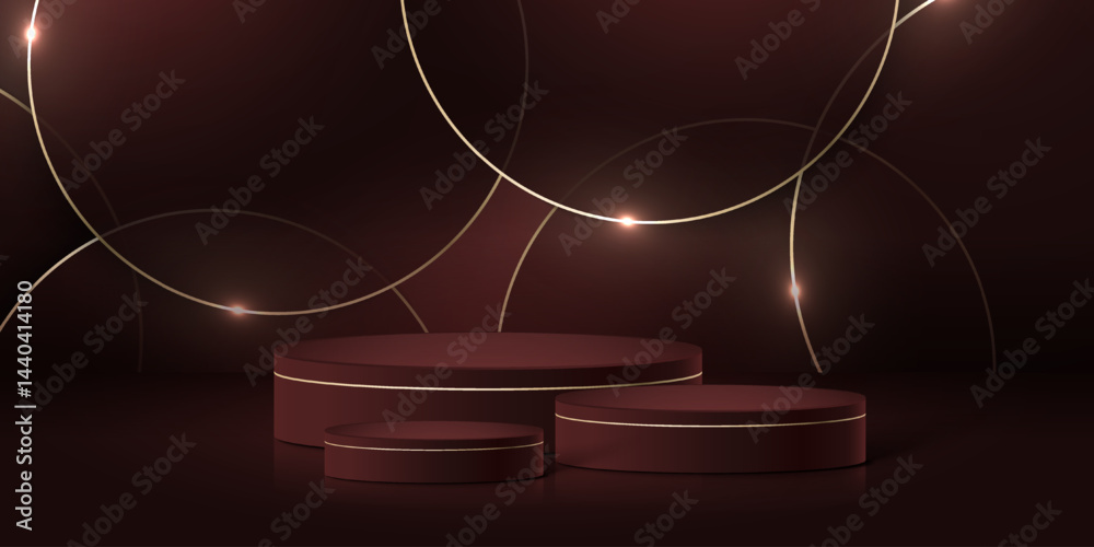 Wall mural abstract minimal scene. minimal podium with soft material base. soft podium stages and product showc