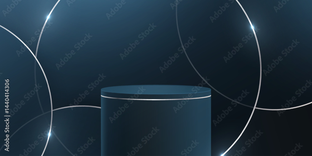 Wall mural abstract minimal scene. minimal podium with soft material base. soft podium stages and product showc