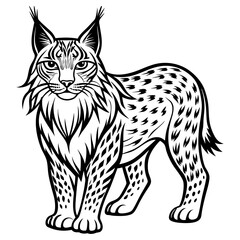 Obraz premium Download Lynx Vector Illustration Svg File For Design.