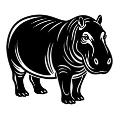 Download Hippopotamus Vector Illustration Svg File For Design.