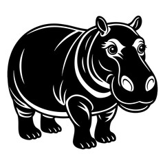 Download Hippopotamus Vector Illustration Svg File For Design.