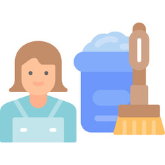 Housekeeping Service Flat Icon