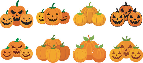 halloween pumpkin set
