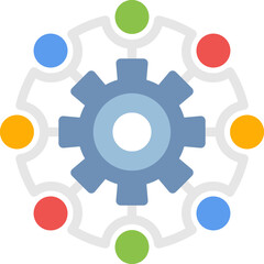 Supply Chain Design Flat Icon