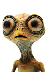Isolated Sad Cartoon Alien