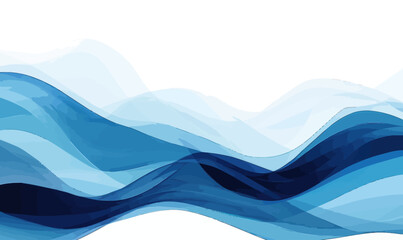 Fototapeta premium Elegant Abstract Blue Wave Art in Minimalist SVG Vector Style for Modern Design