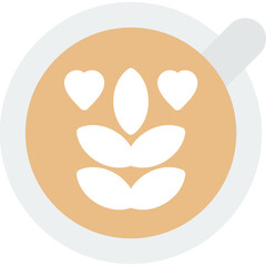 Latte Art Flat Icon