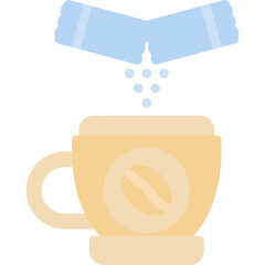 Coffee Shop Sugar Packet Flat Icon