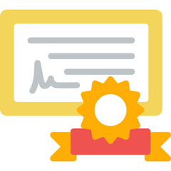 Fototapeta premium Certifications Flat Icon