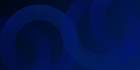 Abstract luxury glowing lines curved overlapping on dark blue background. Template premium award design. Vector illustration