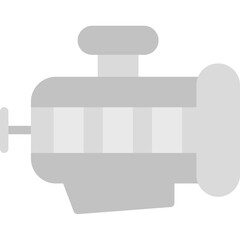 Diesel Engine Flat Icon