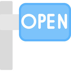 Open Sign Flat Icon