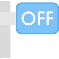 Off Sign Flat Icon