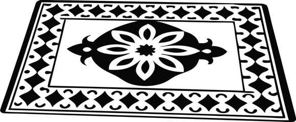 black and white frame with flowers