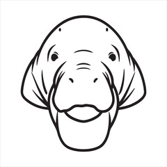 Tranquil Swimmer - Manatee in Natural Habitat