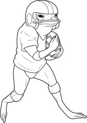 Frog Easter Football Animal Vector Graphic Art Illustration