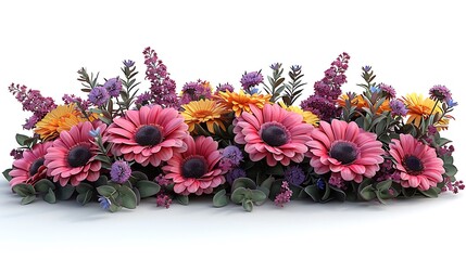 Obraz premium Colorful flower arrangement with nature details high resolution picture