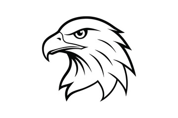 Eagle Head Black and White Logo