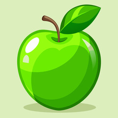 green apple vector illustration