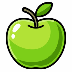 green apple vector illustration