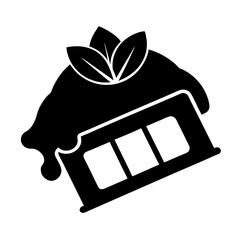  chocolate black silhouette icon on white background