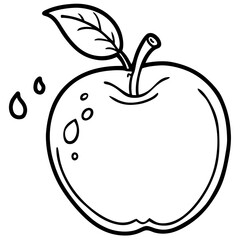 vector illustration of an apple