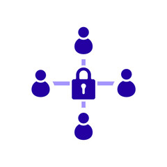 Icon a secure connection, isolated against a clean background.