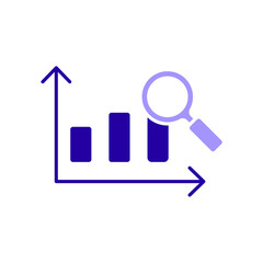 Icon a predictive analytics, isolated against a clean background.