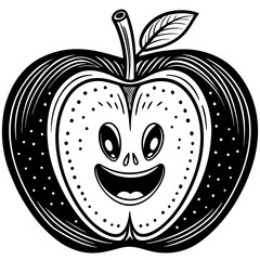 funny cartoon apple