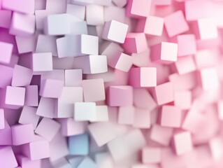 Pink , purple and white background with many pink and white cubes