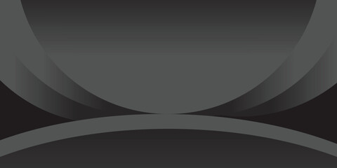 Obraz premium Limbo black background. Abstract dark gradient backdrop. Color wall of studio, room, stand for product display or photo. Modern banner with empty place for advertising text. Vector illustration