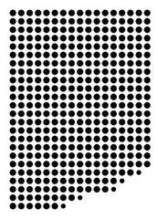 Symbol Map Of the County Colfax (Nebraska, US) showing the County with a few black dots