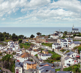 Luarca town cityscape, Spain.
