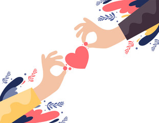 International day of charity hand drawn illustration vector design