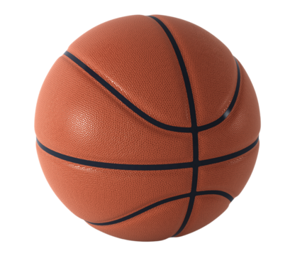 Basketball isolated. Standard orange basket ball. Perfect for sports advertising