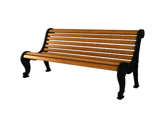 Park bench isolated. Bench isolated. 