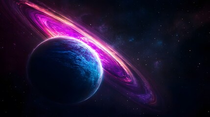 Obraz premium Futuristic Astronaut in Space for Modern Sci-Fi Art