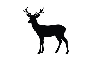 Obraz premium Deer silhouette vector