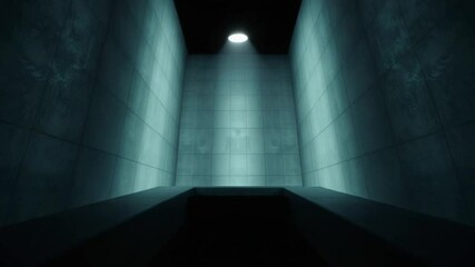 Teal interior spotlight space - Powered by Adobe