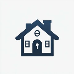 House icon representing home and security in a simple and modern design