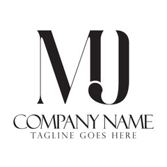 Initial MJ or JM creative, modern, and elegant vector logo design templates for a luxury business
