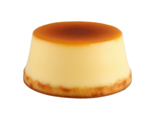 Golden Creme Caramel Delight: A decadent creme caramel, its rich custard base elegantly crowned with a golden, caramelized sugar crust, enticing and tempting the senses with its luxurious simplicity.