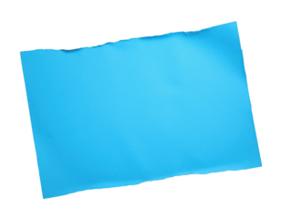 Azure Paper Fragment: An isolated square of azure paper, displaying a textured and tattered edge, exudes a sense of minimalism and potential