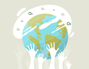 earth vector design for environment ozone and earth day event